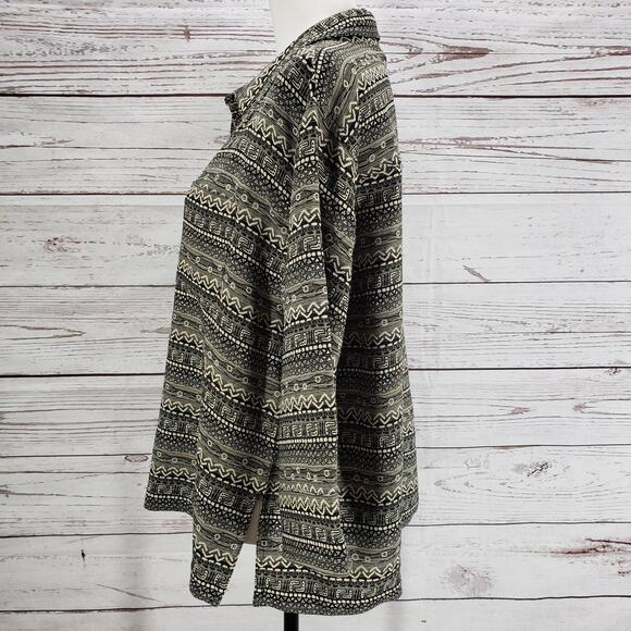 Chico's Women's Tribal Print Button Up 3/4 Sleeve Top Shirt Jacket Size 3 - Picture 3 of 12